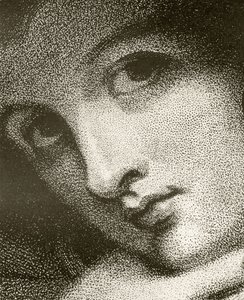Detail Emmy, Lady Hamiltonové, vyrytý Johnem Jonesem, z 