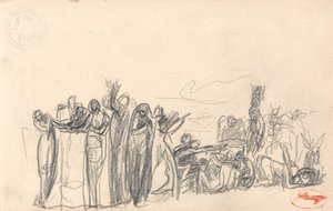 Studie kompozice postavy od George Romney