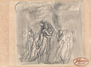Uprchlá skupina postav od George Romney