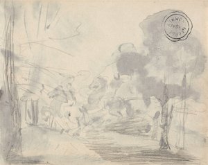 Mýtina se stromy od George Romney