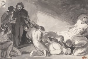 Howard na návštěvě ve věznici od George Romney