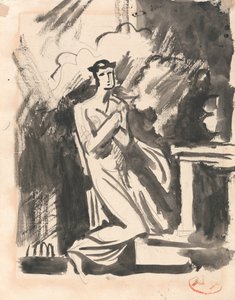 Ifigenie klečící nad oltářem od George Romney