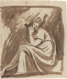 Lady Hamiltonová hrající na lyru od George Romney