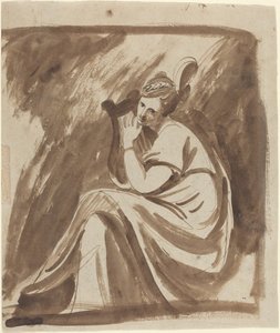 Lady Hamiltonová hrající na lyru od George Romney