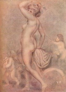Lady Hamiltonová jako bohyně zdraví, c1790, 1920. od George Romney