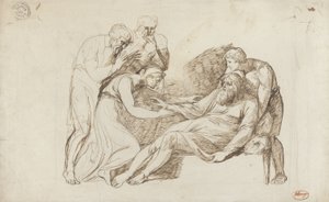 Lear probuzený Cordelií od George Romney