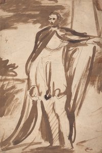 Lord Salisbury, stojící u sloupu od George Romney