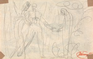 Pharmarus vyvolává Fantoma před Kunazou od George Romney
