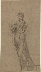 Portrétní studie stojící ženy od George Romney