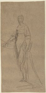 Portrétní studie stojící ženy od George Romney