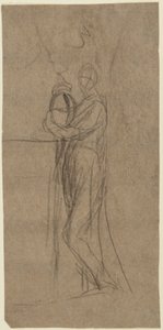 Portrétní studie stojící ženy od George Romney