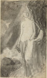 Portrétní studie stojící ženy od George Romney