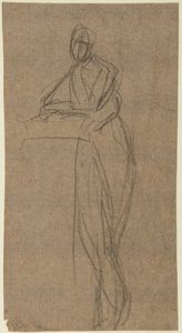 Portrétní studie stojící ženy od George Romney