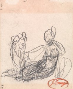 Ležící postava od George Romney