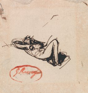 Ležící postava od George Romney