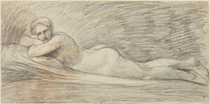 Ležící ženský akt od George Romney