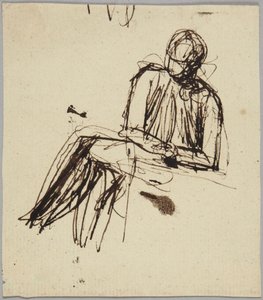 Sedící postava od George Romney