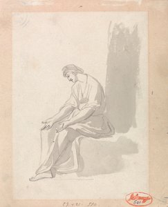 Sedící žena od George Romney