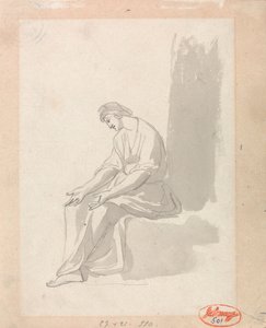 Sedící žena od George Romney
