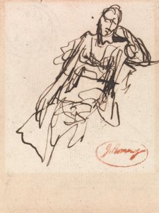 Sedící žena, pravděpodobně paní Hayleyová od George Romney