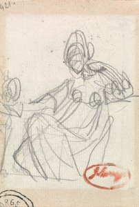 Sedící žena a dítě od George Romney