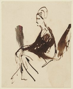 Sedící ženská postava od George Romney
