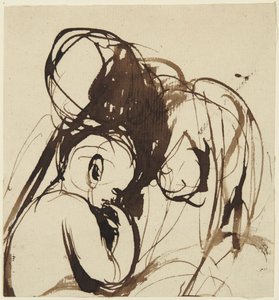 Sedící žena s dítětem od George Romney