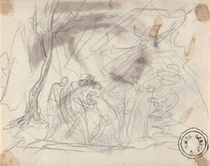 Skica pro Canidii a mládež od George Romney