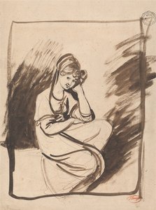 Skica k portrétu dámy od George Romney