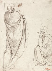 Stojící figura a sedící figura od George Romney
