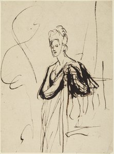 Stojící ženská postava, po pás od George Romney