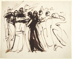 Shromážděné stojící postavy od George Romney