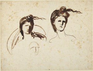 Studie ženské hlavy od George Romney