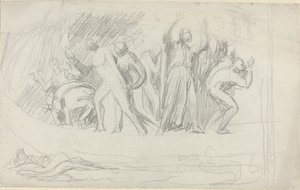 Studie na "The Deluge" od George Romney