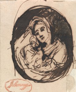 Studie matky a dítěte od George Romney