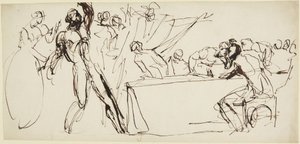Analýza Banquova ducha ze scény hostiny ve hře Macbeth od George Romney