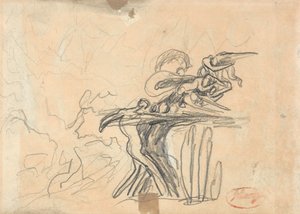 Studie démonů pro dílo „Pokoušení Krista“ od George Romney
