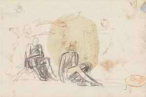 Studie dvou sedících postav od George Romney