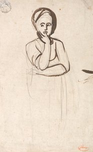 Studie zamyšlené ženy od George Romney