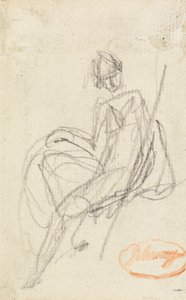 Studie sedící ženy od George Romney
