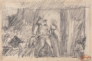 Scéna banketu: "Macbeth" od George Romney