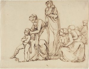 Zavázání očí Amurovi od George Romney