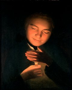 Bratr umělců James, držící svíčku, 1761 od George Romney