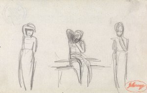 Tři studie mladé dívky od George Romney