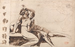 Dva milenci (Muž probouzející se ze snu) od George Romney