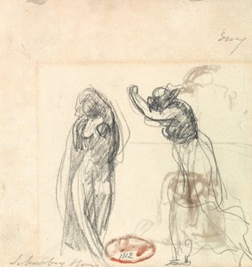 Dvě skici ženské postavy od George Romney