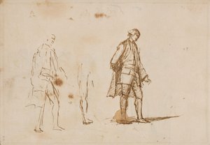 Dvě studie mužské postavy od George Romney
