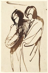 Dvě stojící postavy od George Romney