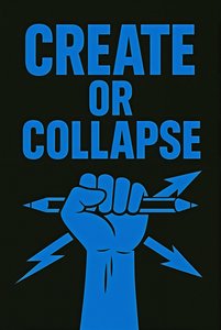 CREATE OR COLLAPSE, 2025 (akryl na plátně)