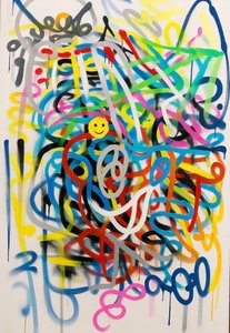 Složená mysl, 2025 (akryl na plátně)